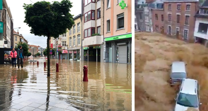 översvämning, Klimat, Naturkatastrof, Belgien